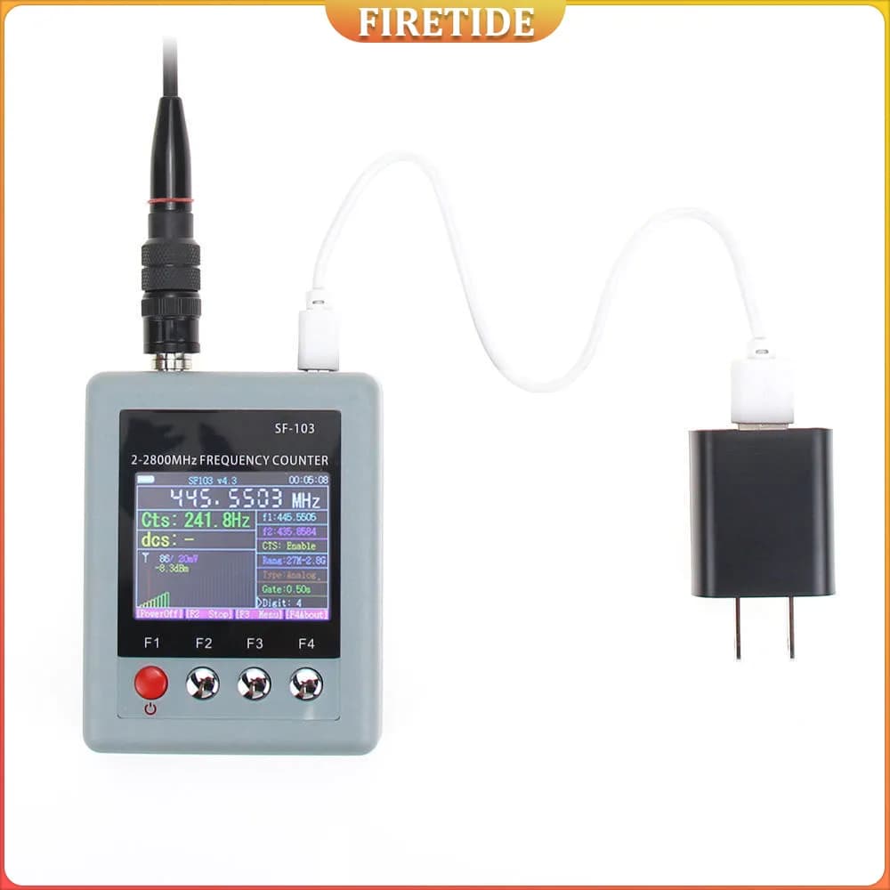 Contatore di frequenza portatile per DMR e campo radio analogico SF-103 Walkie Talkie Misuratore di frequenza 2 MHz-2800 MHz CTCSS/DCS