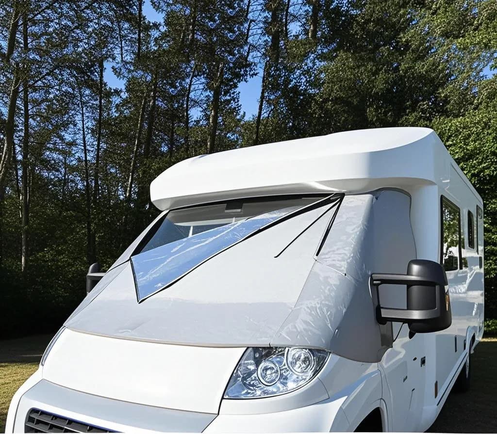 Copertura per Parabrezza, Protezione Solare e Isolamento Termico, Parasole per Camper Fiat Ducato, Peugeot Boxer, Citroen Relay X250, Caravan