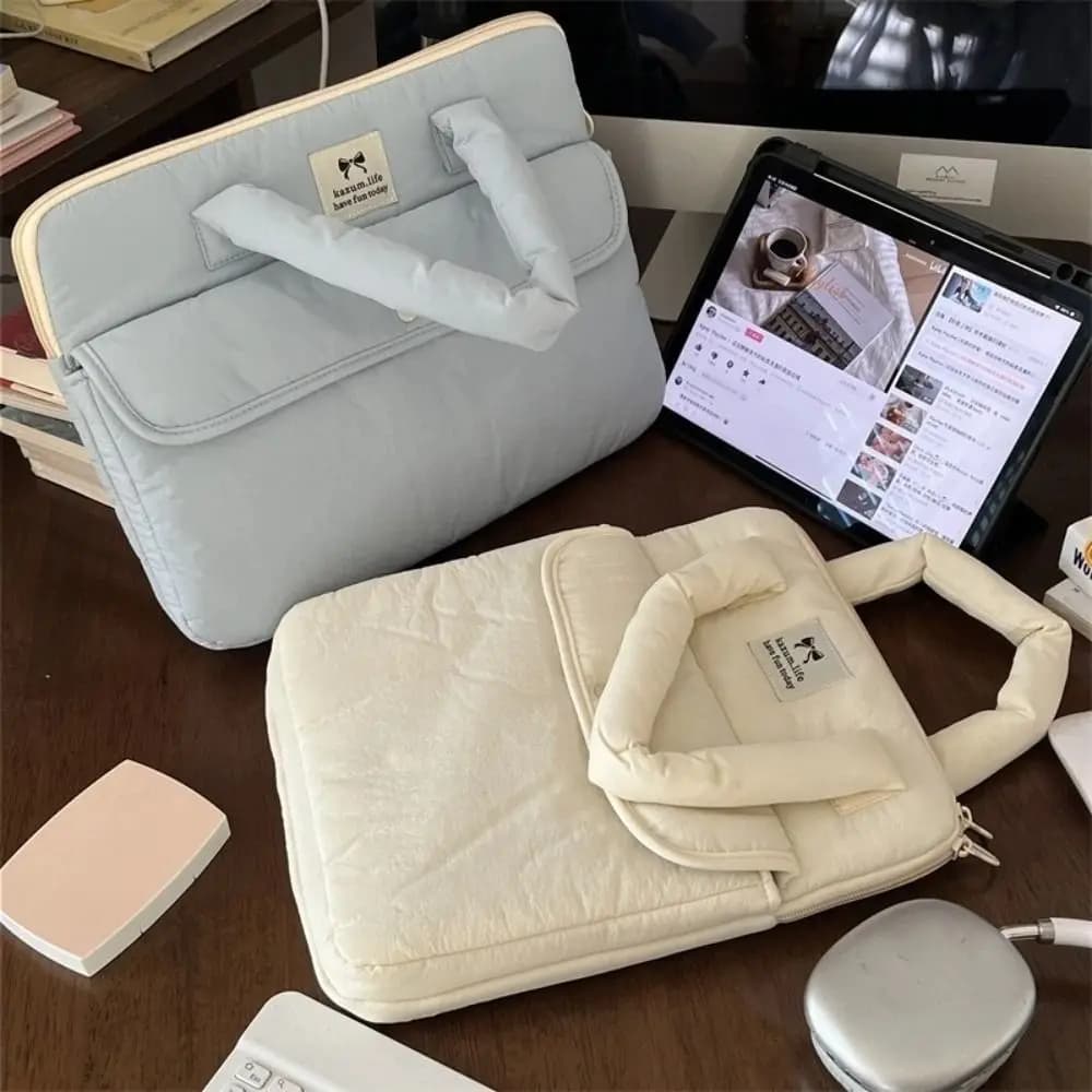 Graziosa Borsa per Laptop da 11 Pollici Antiurto, Custodia Morbida Portatile per Computer, Borsa Casual Imbottita per Ufficio