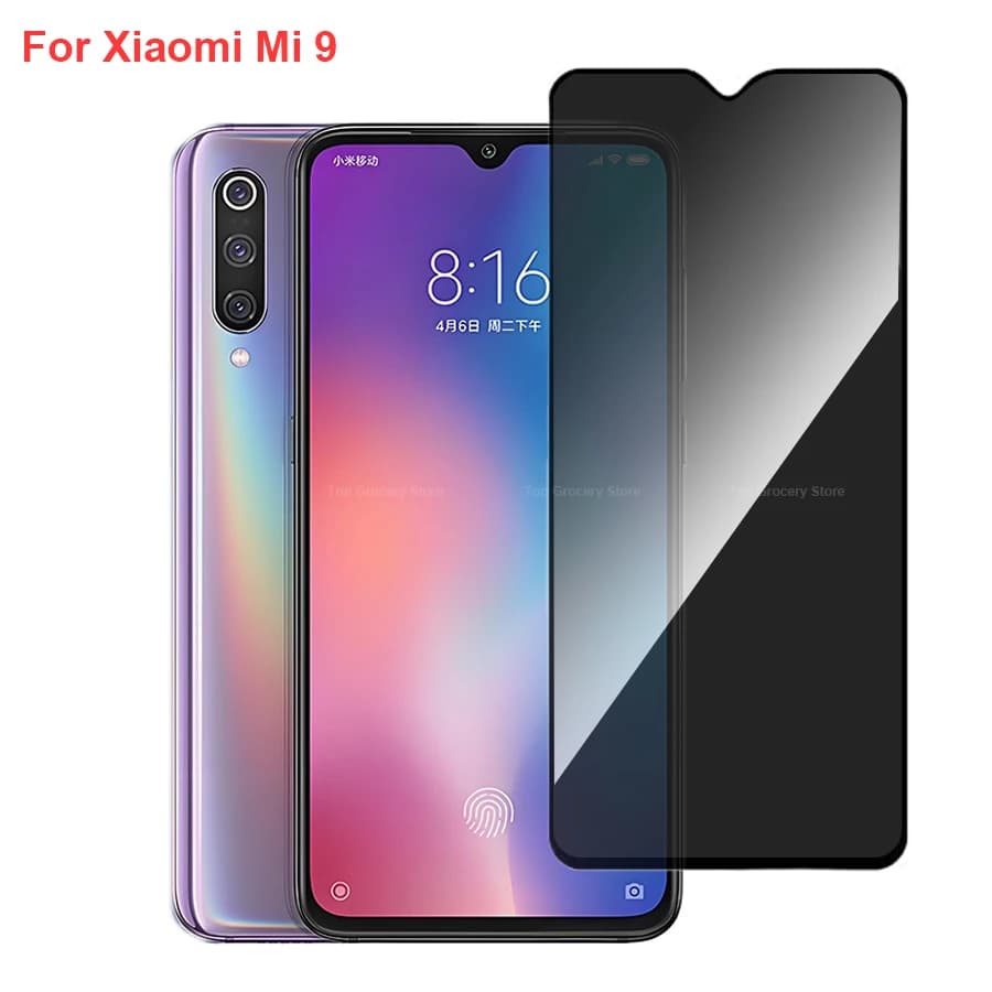 Per Xiaomi Mi 9 Anti Spy Privacy Proteggi schermo in vetro temperato compatibile per Xiaomi Mi9 Pellicola per telefono con schermo a copertura totale