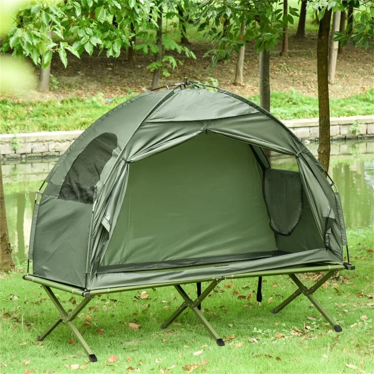 Tenda pieghevole multifunzionale Previene la prevenzione del fuoco delle zanzare Tenda da campeggio per famiglie Tenda da esterno pieghevole portatile