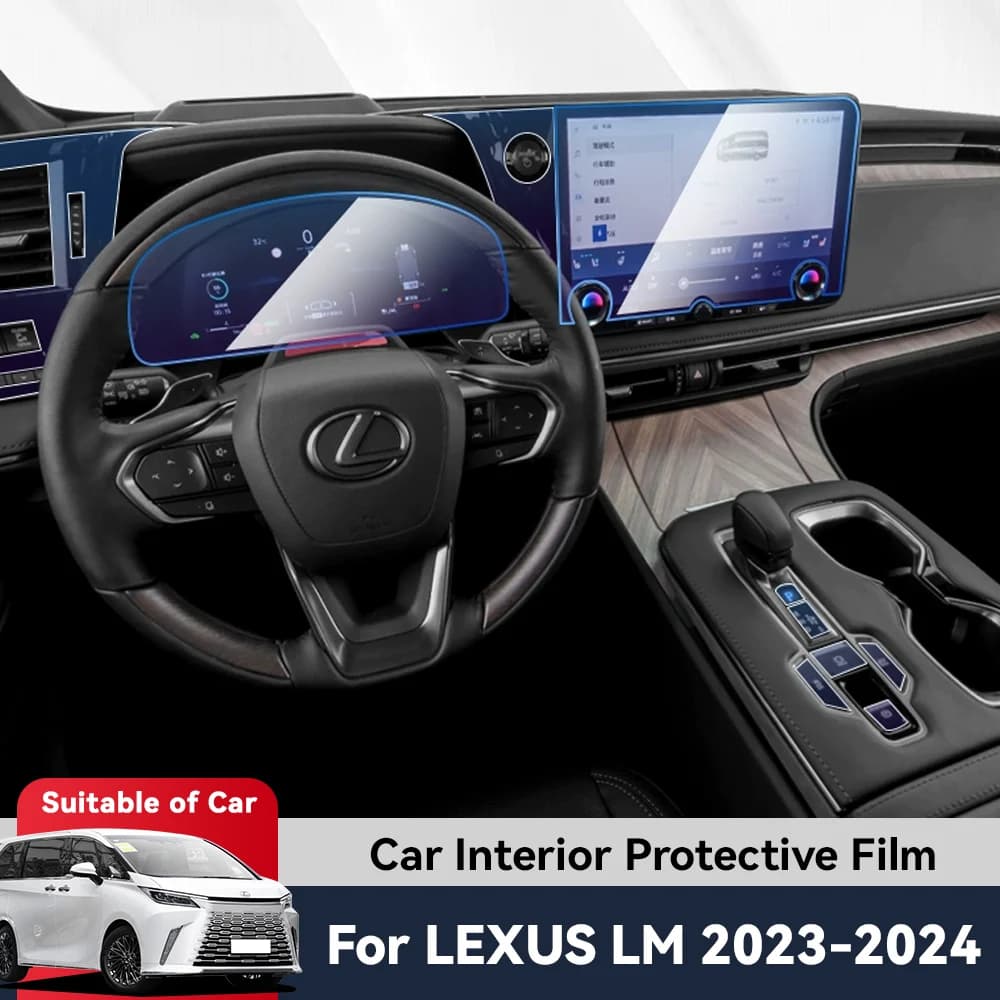 Pellicola Protettiva Interna Anti-Graffio in TPU per Schermo di Navigazione Centrale Auto GPS per LEXUS LM 2023 2024