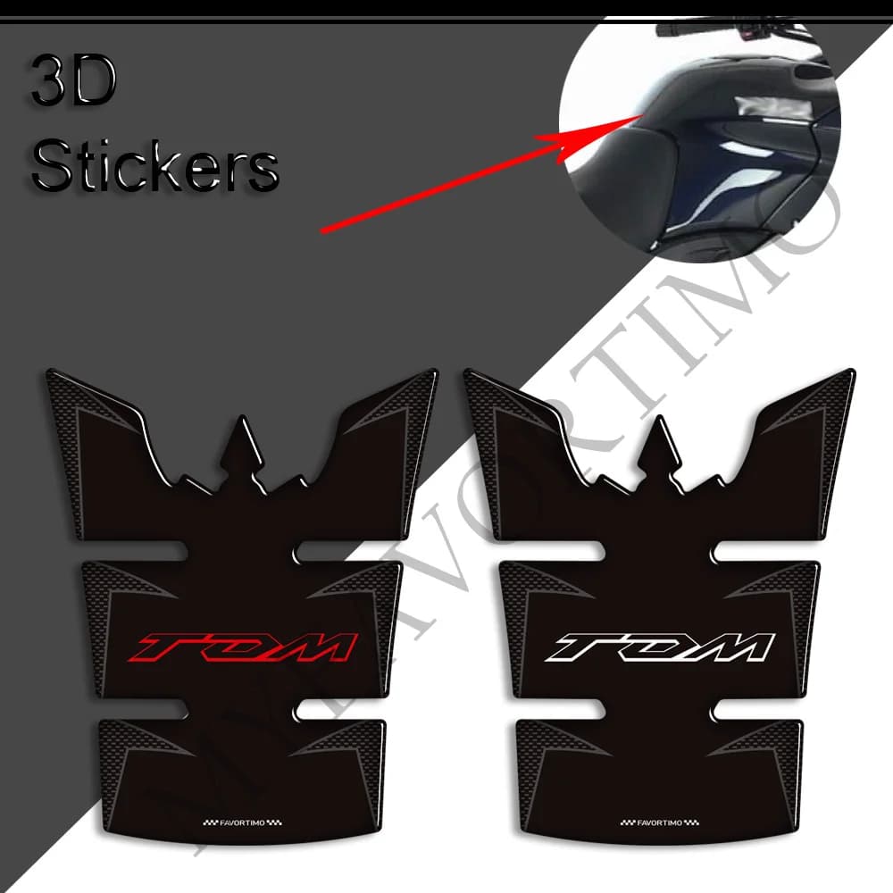 Motorcycle Tank Pad Side Grips Gas Fuel Oil Kit Knee Fairing Fender Stickers Decals Protector For Yamaha TDM 900 TDM900