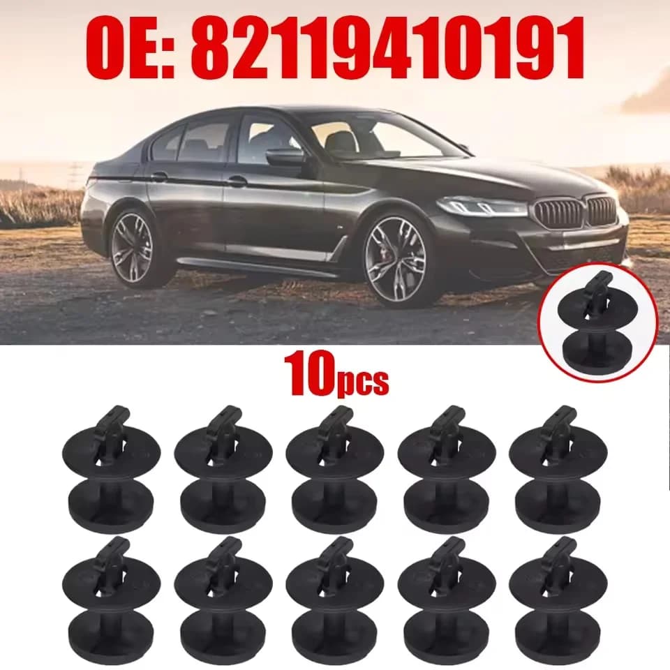 10 morsetti di fissaggio per clip per tappetino per tappetino per auto, fissatori, twist lock 82119410191 per BMW E36 E46 E38 E39 X3 X5 M3 M5 3 5 7 Serie
