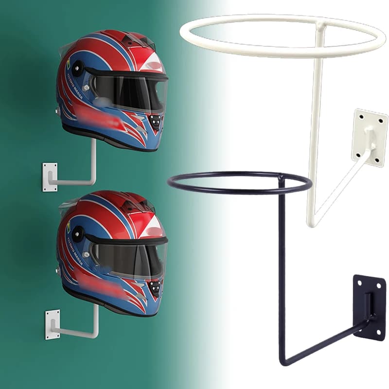 Accessories for motorcycles in metal Wall mounted hangers for helmets Berretti Hats for helmets Bicycle display