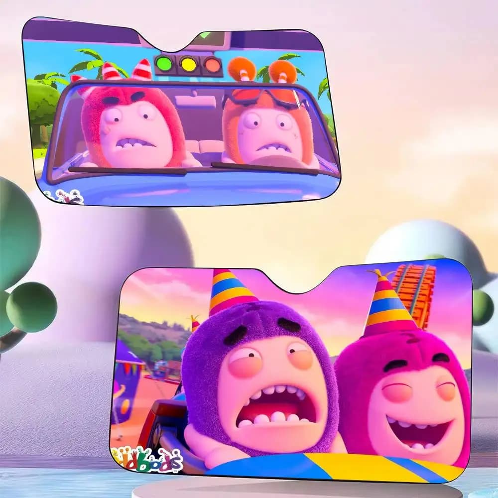 Parasole per Parabrezza Auto con Personaggi dei Cartoni Animati Odd&bods, Protezione Solare per Auto