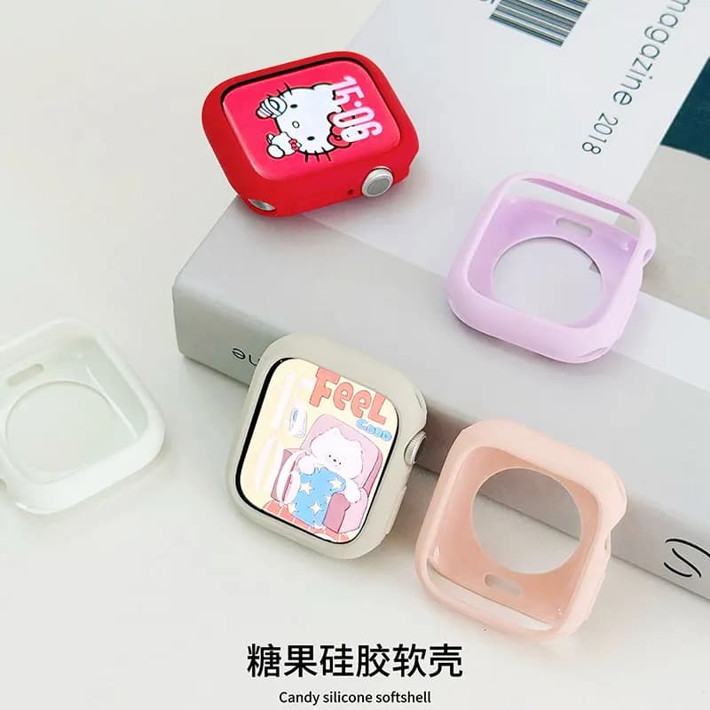 Silicone Case for Apple Watch 11-10 46mm 42/38/40/44/41/45mm Accessories Bumper protector Cover iwatch Series 9 8 7 6 5 4 3 SE