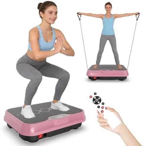 Vibration Plate Exercise hine for Weight Loss & Lymphatic Drainage, Power Vibrate Stand Shake Board Full Body Vibration
