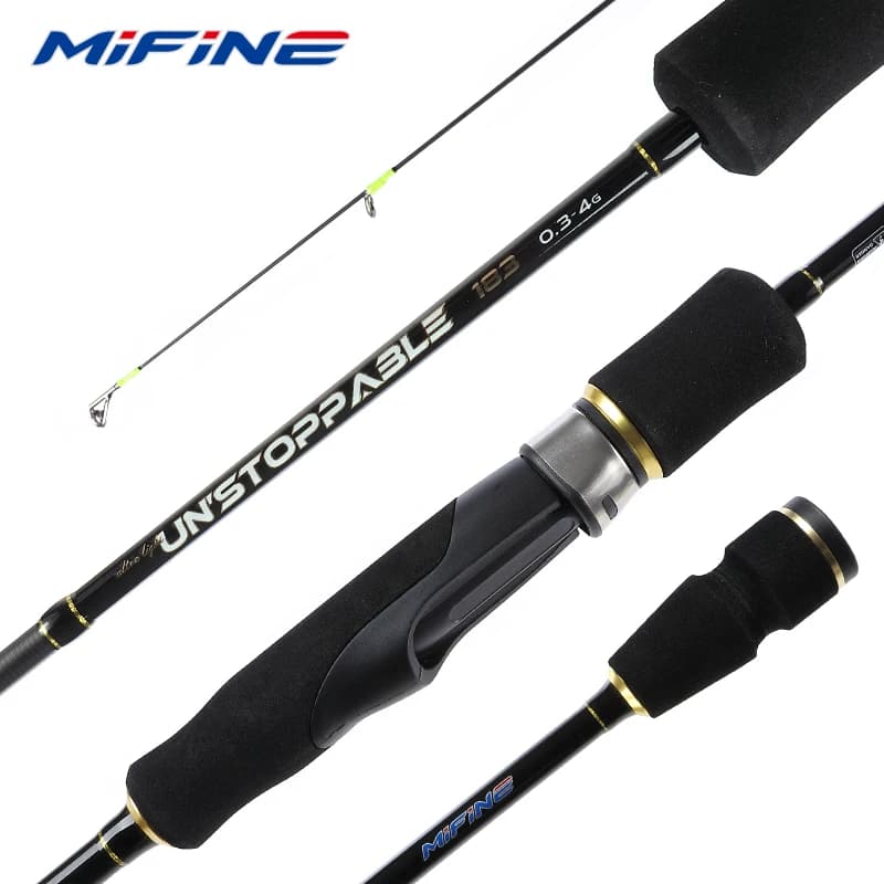 Canna da Pesca Ultraleggera MIFINE UNSTOPPABLE SPIN in Carbonio 30T, Peso Esca 0.3-4g/0.6-6g/0.7-8g, Potenza UL per Trota e Persico, Canna da Spinning