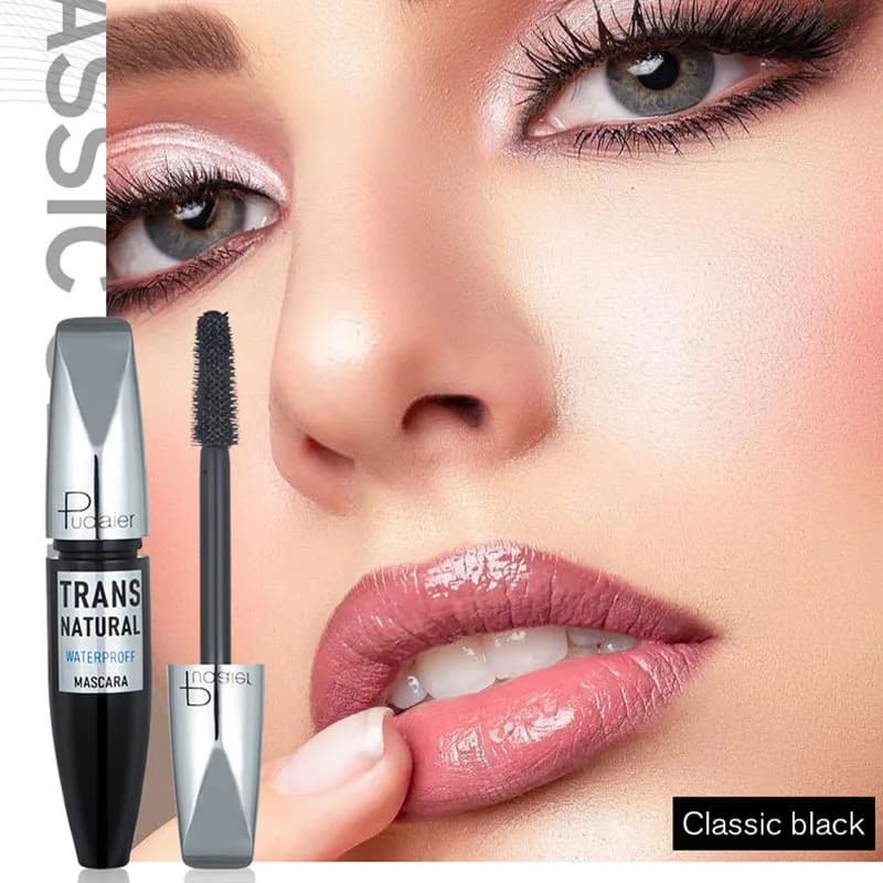 Waterproof black mascara, long-lasting, deburring proof, curling, volumizing for dramatic eyelashes