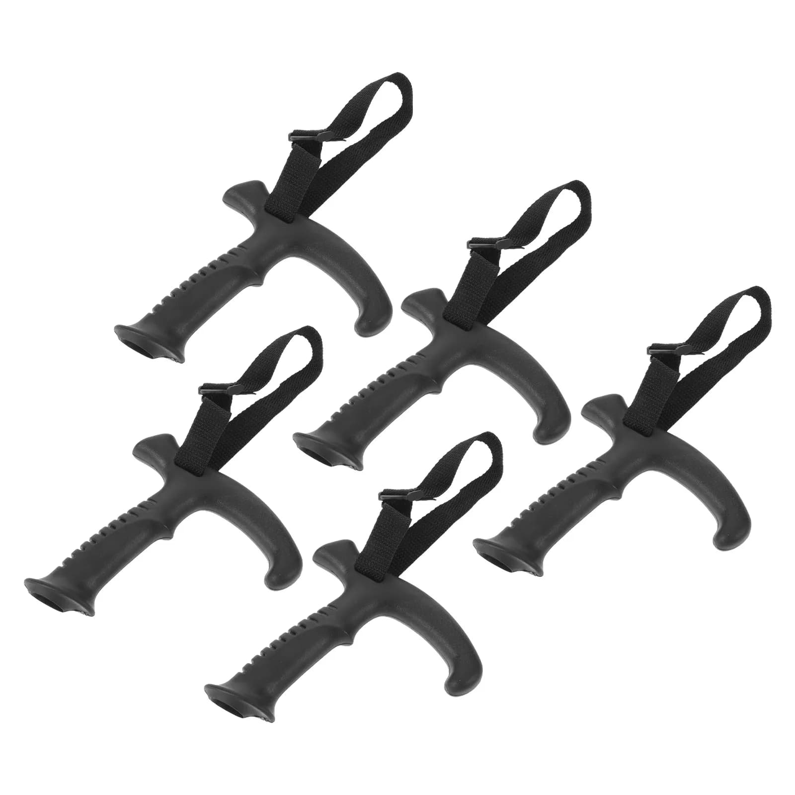 Maniglia di ricambio per bastone da trekking, 5 pezzi, impugnatura ergonomica a T con cinturino da polso regolabile, tubo da 16 mm per escursionismo, campeggio, trekking