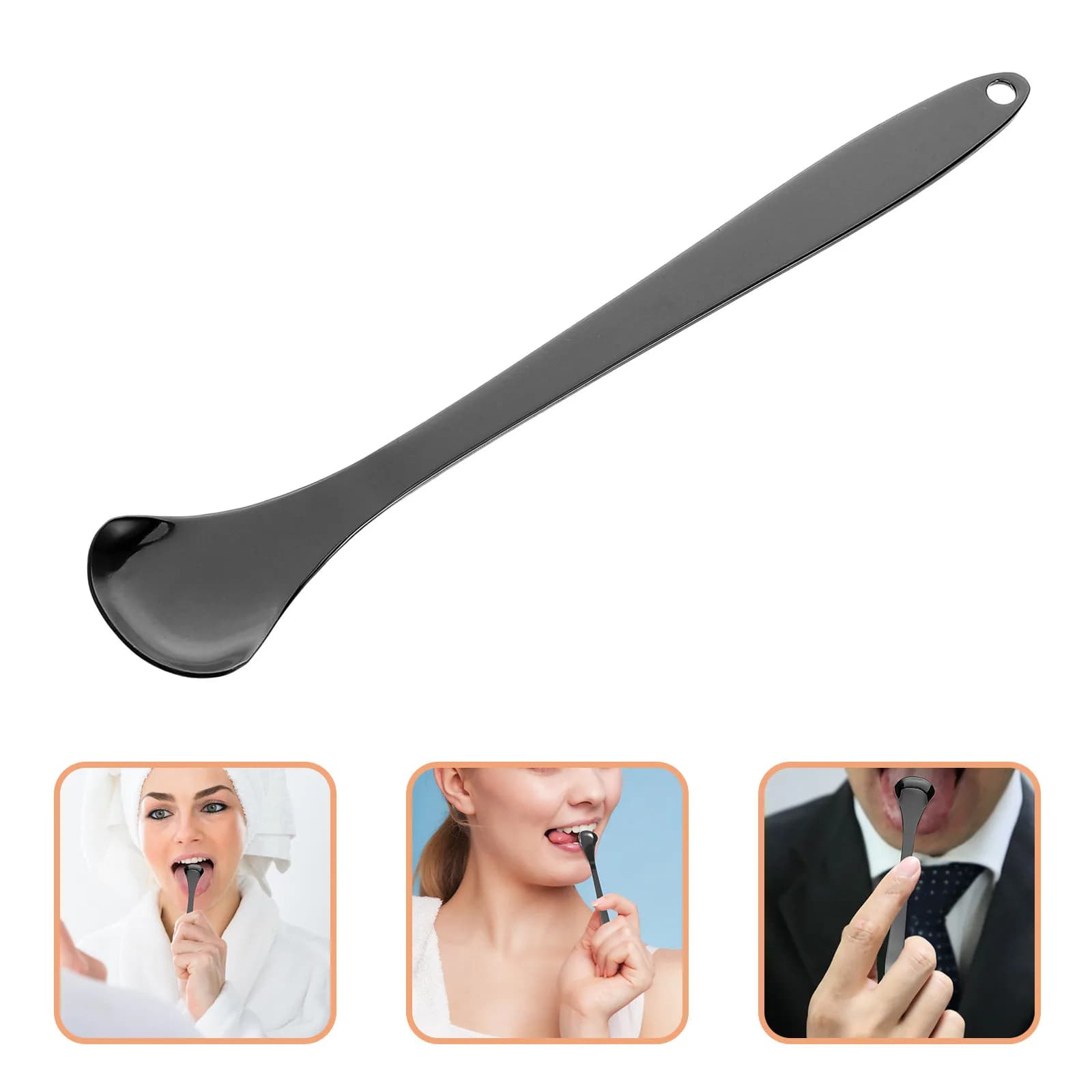 Reusable Stainless Steel Tongue Scraper Unisex Oral Care Tool Ergonomic Design for Breath Metal Tongue Cleaning Brush