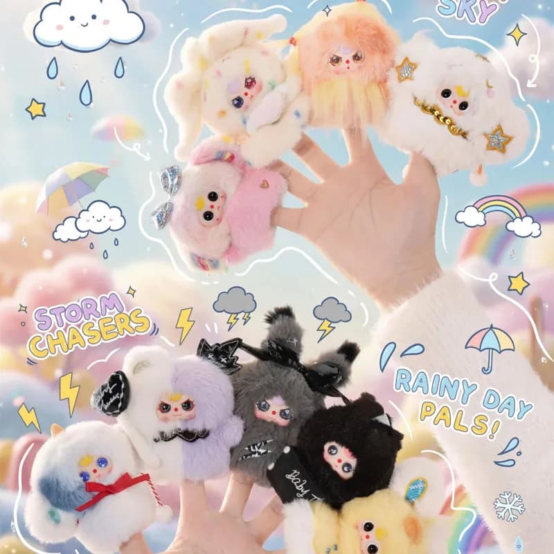 Serie Guide Meteo Baby There: Blind Box in ABS e Peluche, Divertente, Carino, Trendy, Bambola Meteo da Dito, Decorazione, Regali a Sorpresa