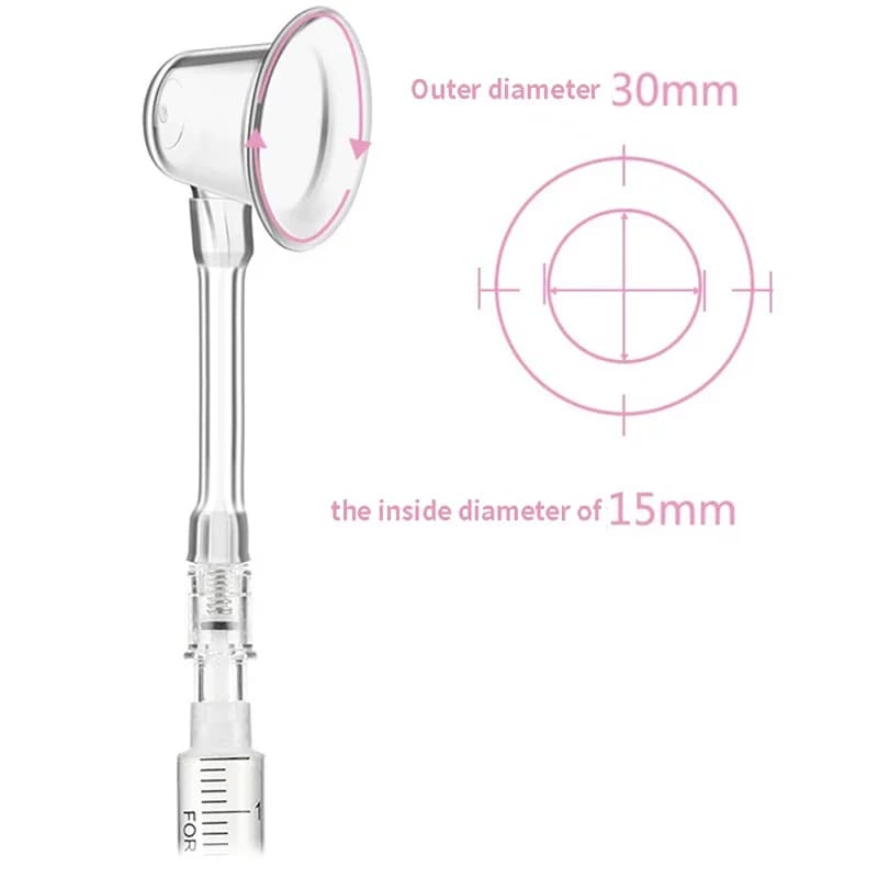 1Set Aspiratore per capezzoli Alimentazione Succhiare Estrattore Shaper per capezzoli piatti invertiti Trattamento Riparazione Correzione Niplette Attrattore