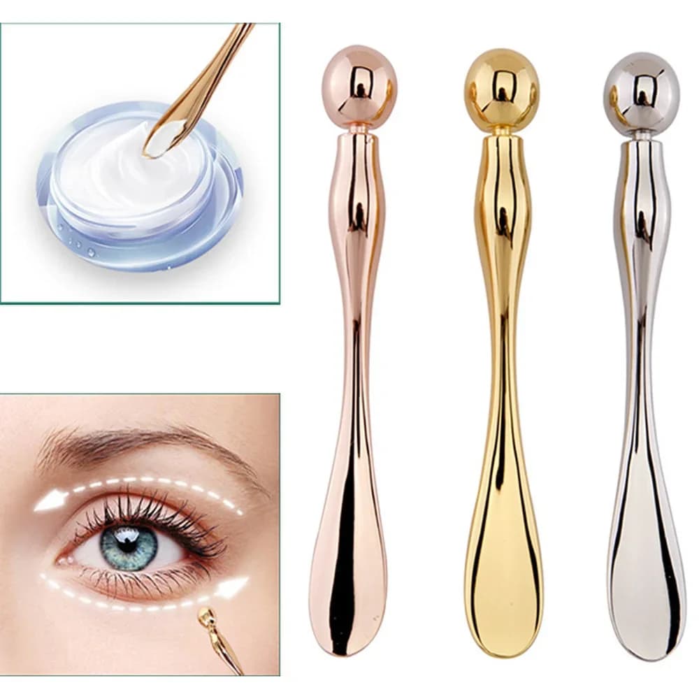Applicatore in Metallo per Crema Contorno Occhi, Anti-Rughe, Spatole per Miscelare Maschere, Strumenti per Massaggio Occhi, Barre di Bellezza per la Cura del Viso
