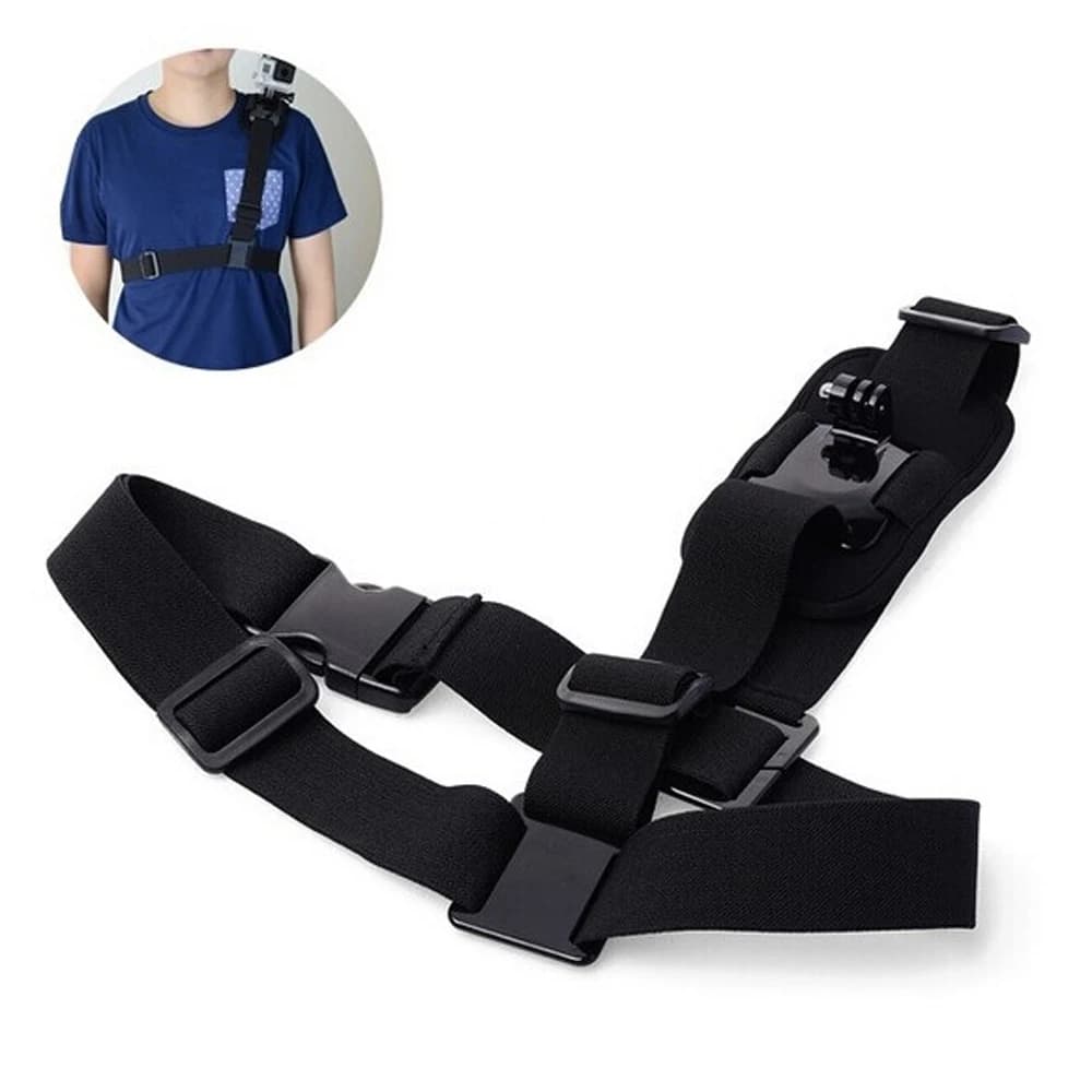 360 Degree Rotary Belt Backpack Shoulder Strap Mount For GoPro Hero 12 11 10 9 8 7 6 5 4 3+ 2 Skiing Action Camera Accessories