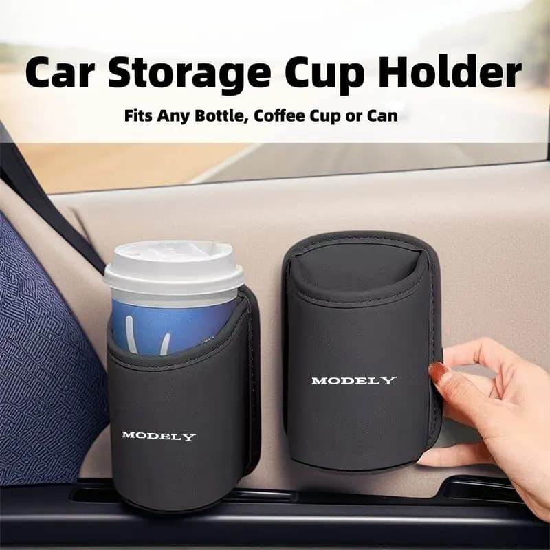 Car Storage Box Cup Holder Multifunctional Hang Beverage Rack For Tesla Model X Model Y Roadster Cybertruck