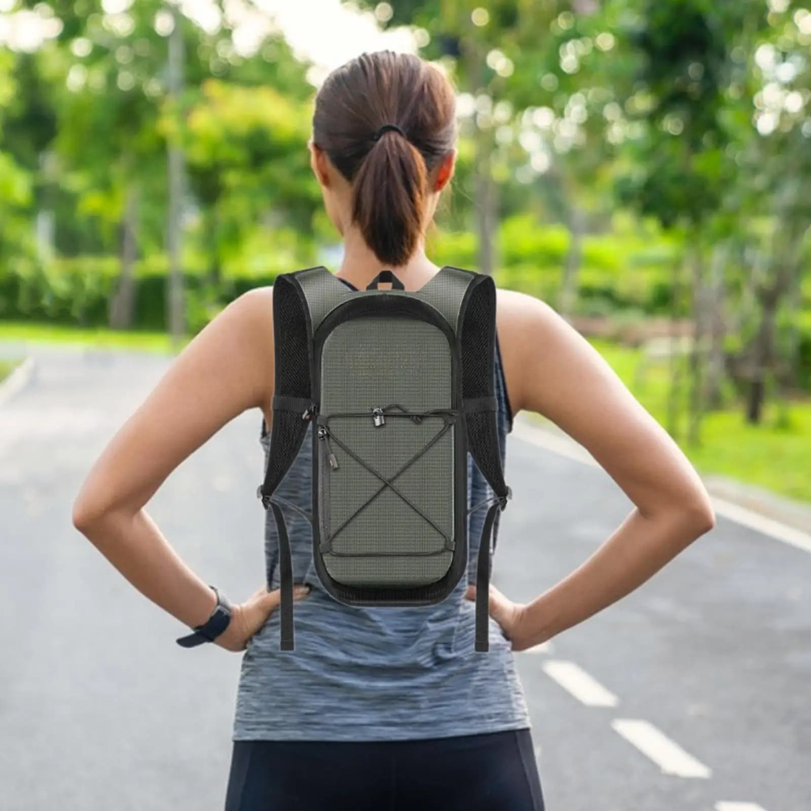Multifunctional Water Backpack Camping Hydration Pack Waterproof Biking Daypack for Hiking Trail Fitness