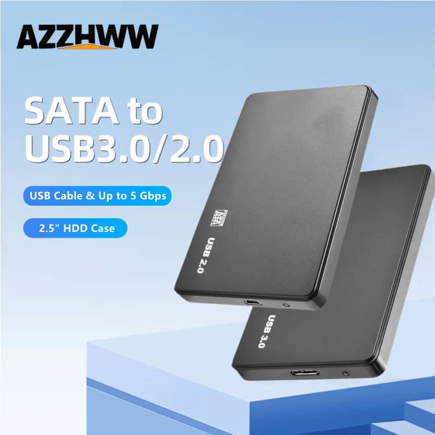 Custodia per disco rigido USB 3.0 2.0 Custodia per disco rigido mobile SATA da 2,5 pollici per PC portatile HDD SSD Scatola per disco rigido per archiviazione esterna