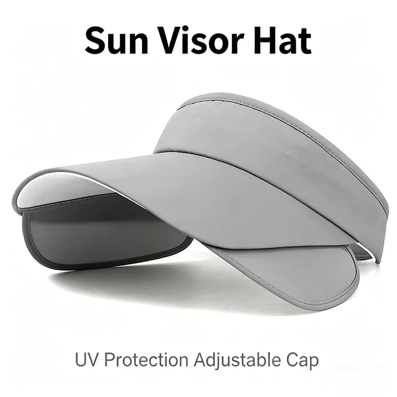 Summer Empty Top Sun Hat Adjustable Retractable Brim UV Protection Visor Cap for Men Women Golf Running