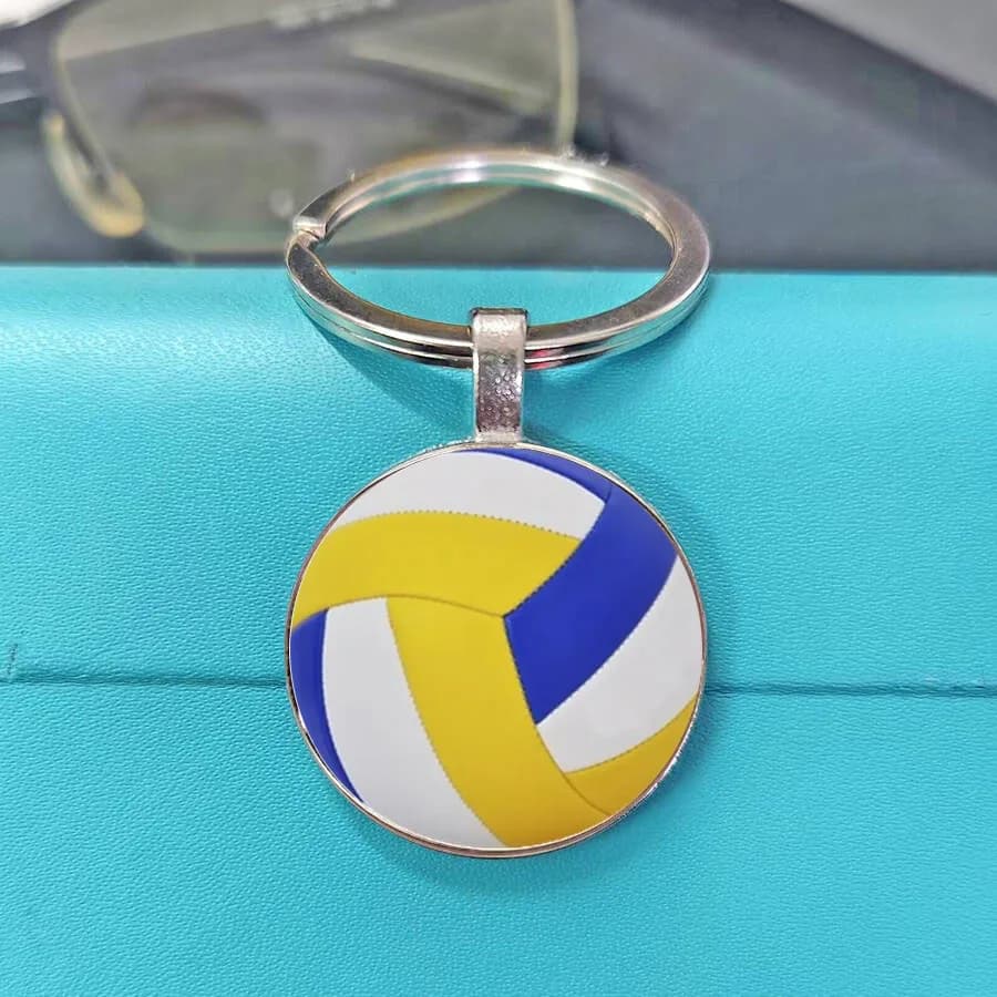 Nuovo Portachiavi con Ciondolo a Forma di Pallone da Pallavolo, Fatto a Mano, Regalo per Appassionati