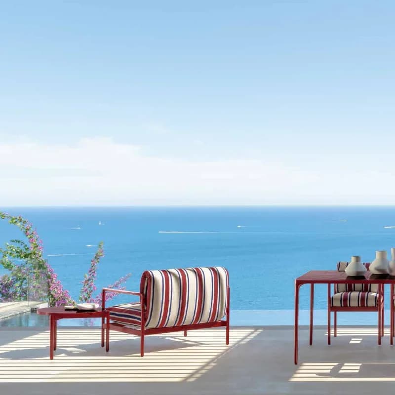 -Garden garden chairs for outdoor design in Venice, fabric cushions for resort hotel, beach chair with metal and aluminum structure