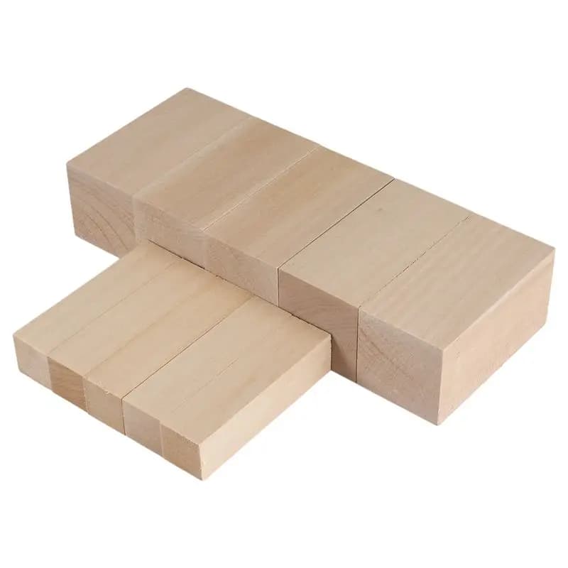 AS60-10Pack Basswood Carving Blocks Kit Whittling Blanks Beginners Unfinished Wood Whittling Blocks Carving Block Kit(5L+5S)