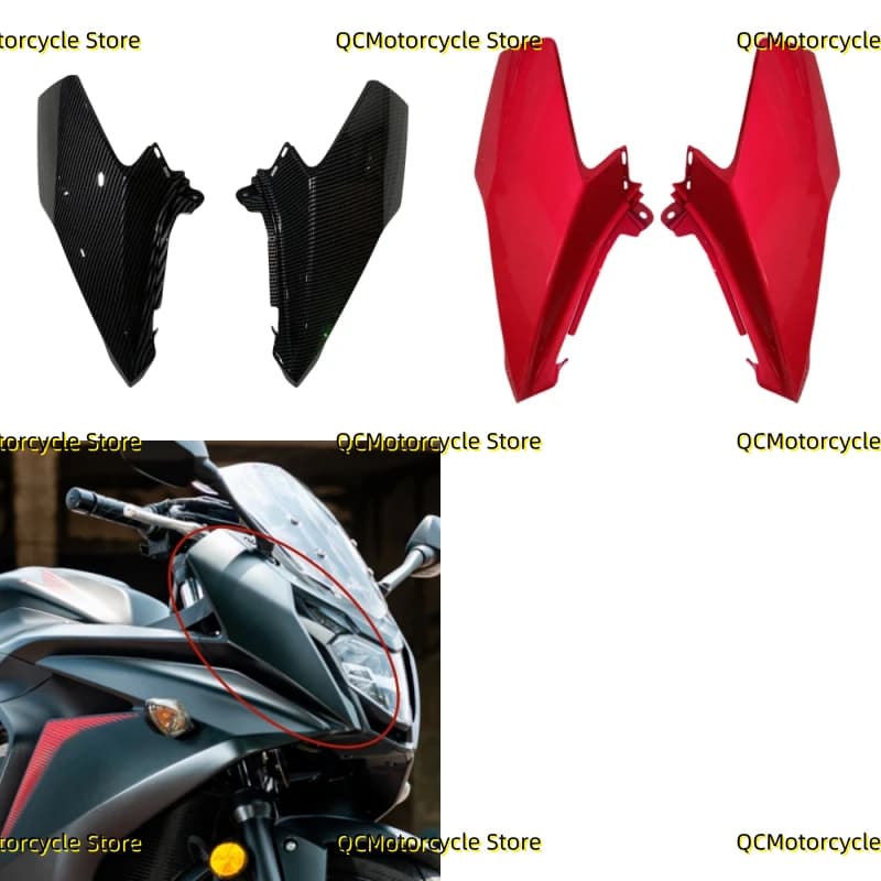 Copertura del naso superiore anteriore del motociclo della carenatura del pannello laterale del faro adatta per HONDA CBR650F CBR 650F 2014 2015 2016 2017 2018 2019