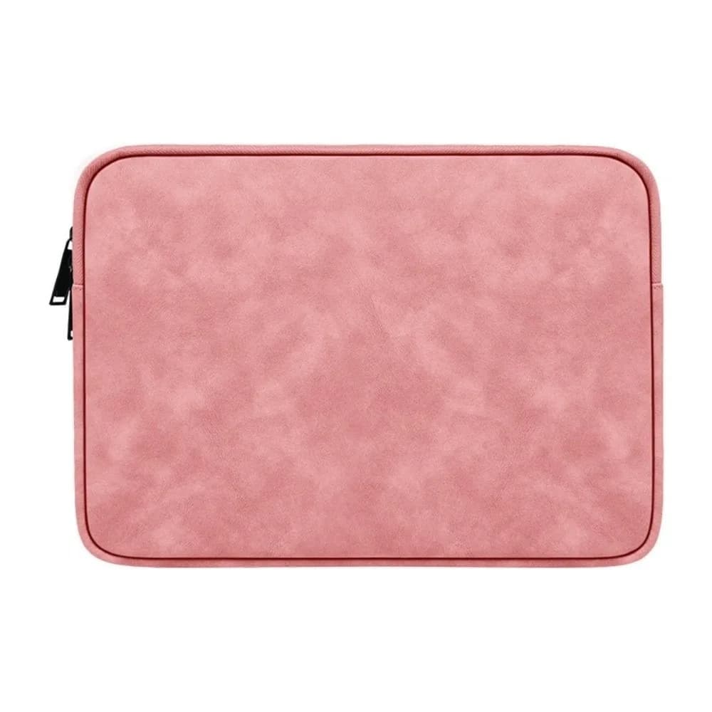 Custodia per Laptop Portatile in Tinta Unita, in Pelle PU, con Cerniera, Morbida e Resistente all'Usura, per Notebook