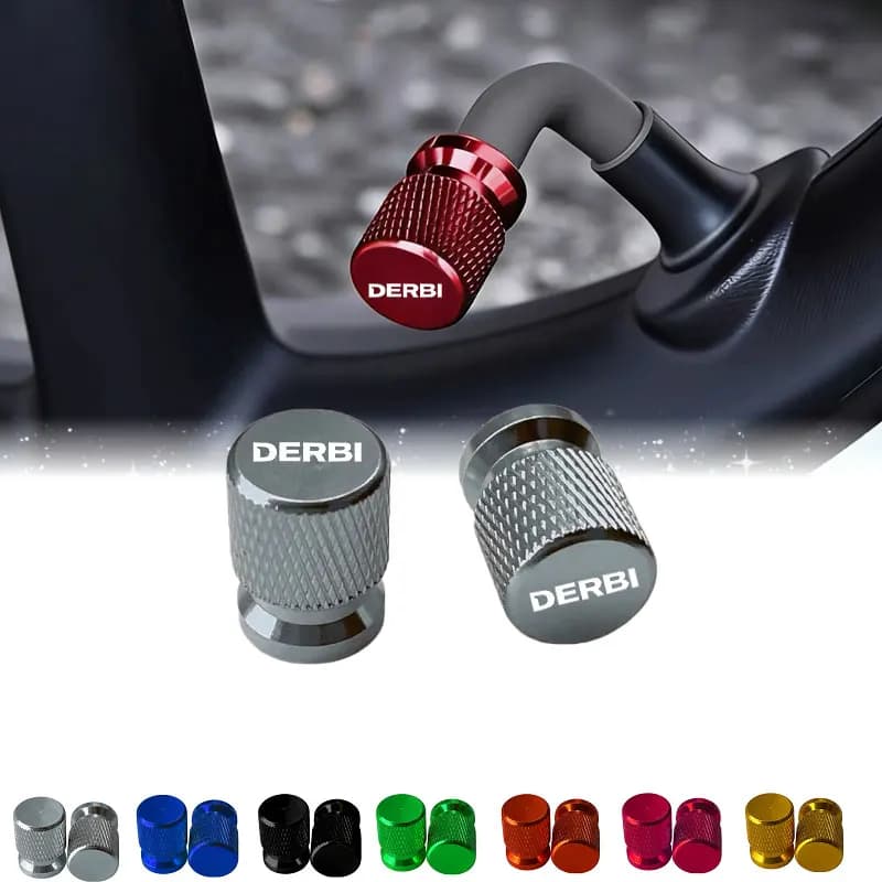 CNCMachined Motorcycle Valve Stem Caps,Motorbike Custom Decoration Valve Covers For DERBI EBE EBS D50B0 VARIANT SPORT R GPR