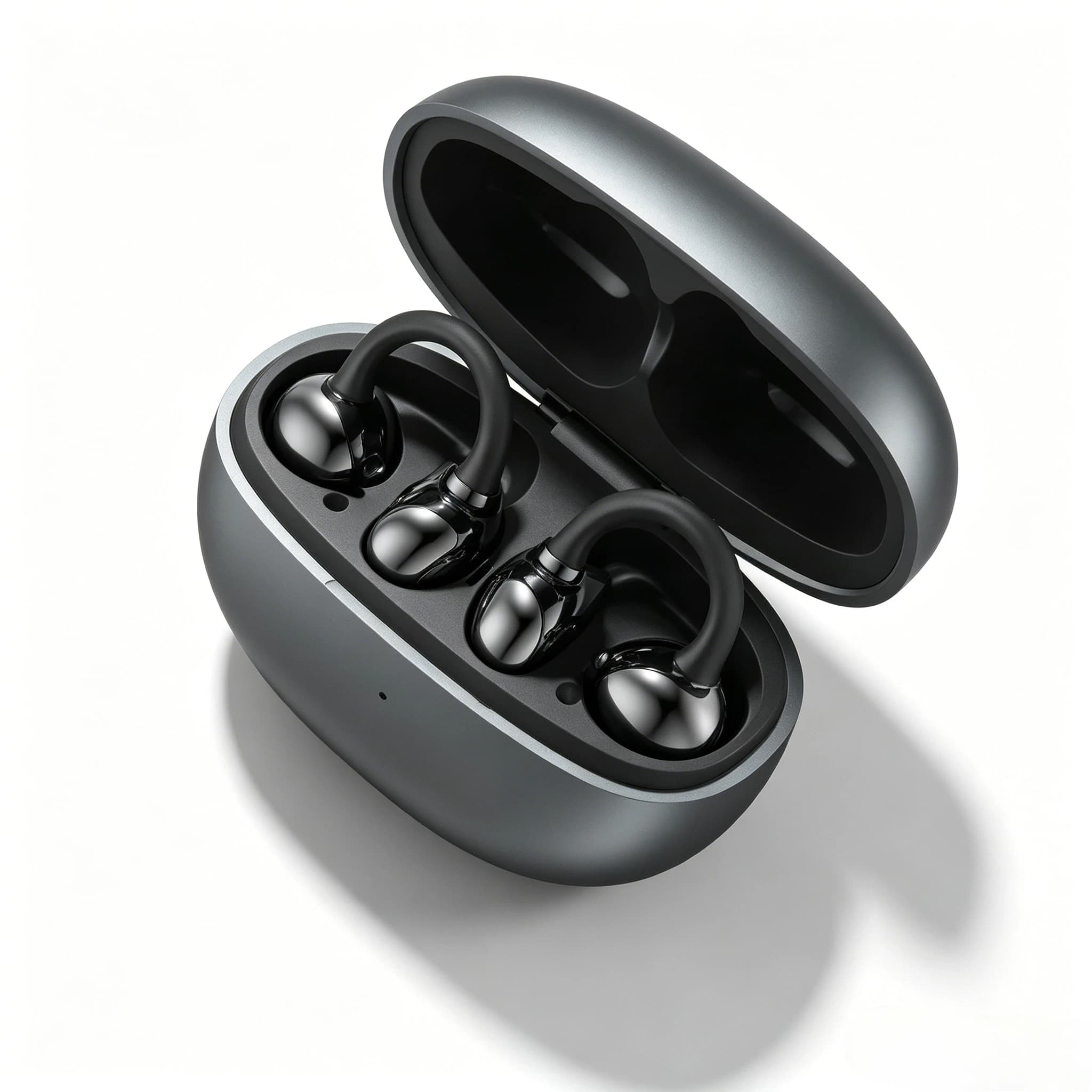 Auricolari Bluetooth Wireless con Clip per Orecchio, Design Impermeabile per Sport, Cuffie con Cancellazione del Rumore, Lunga Durata della Batteria con Microfono Integrato