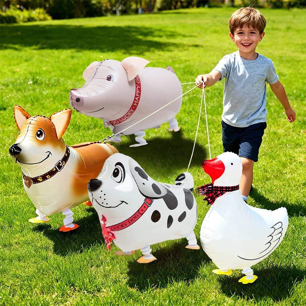Palloncino in foglio di alluminio animale anatra cane maiale Palloncini Bambini Festa di compleanno Baby Shower Decorazione Forniture