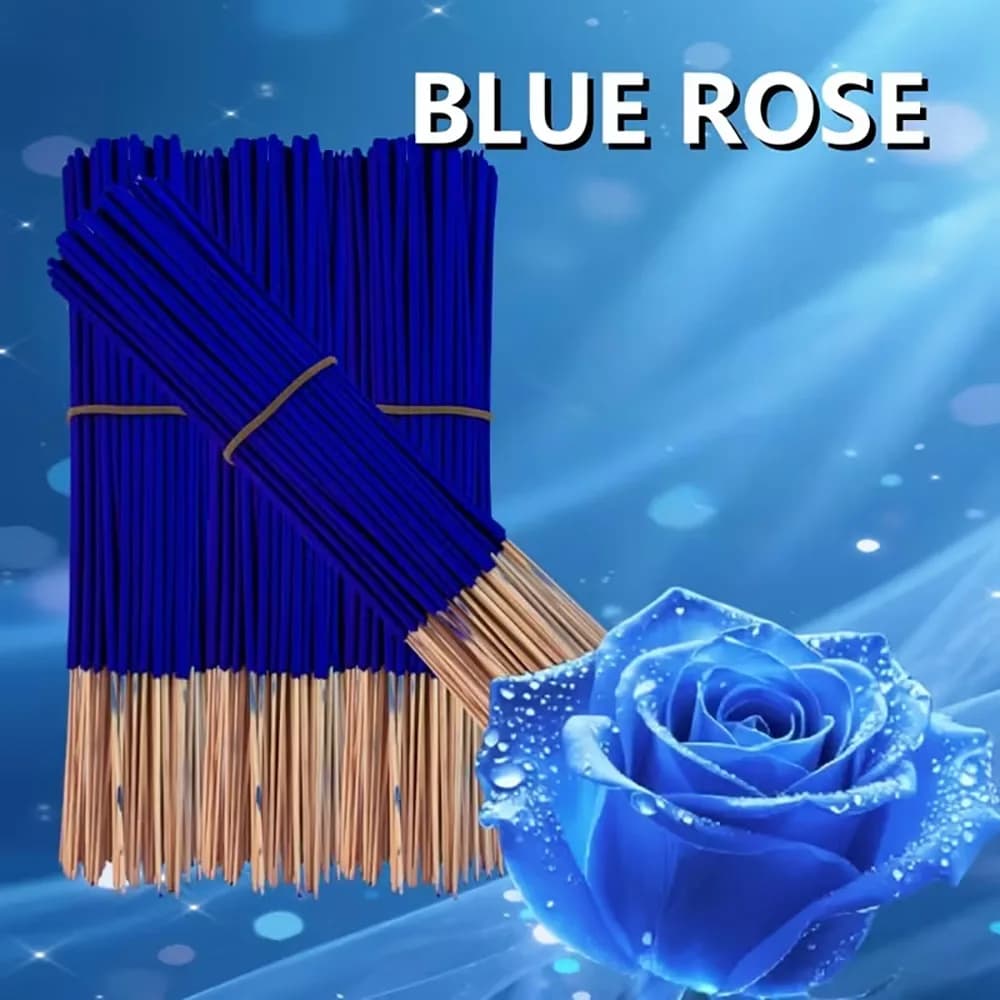Bastoncini di incenso rosa blu con aroma viola di fascia alta, 22,0 cm, 20/50/100/200/400/600/1600 pezzi opzionali, adatti per la decorazione domestica e l'atmosfera termale——Regalo perfetto per le vacanze