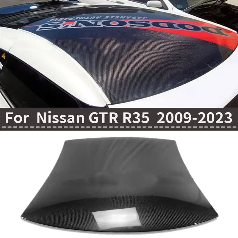 For Nissan GTR R35 Carbon Fiber Roof Cover, Overlay Stick-on Style Non-Destructive Installation Carbon fiber roof panel 2008-23