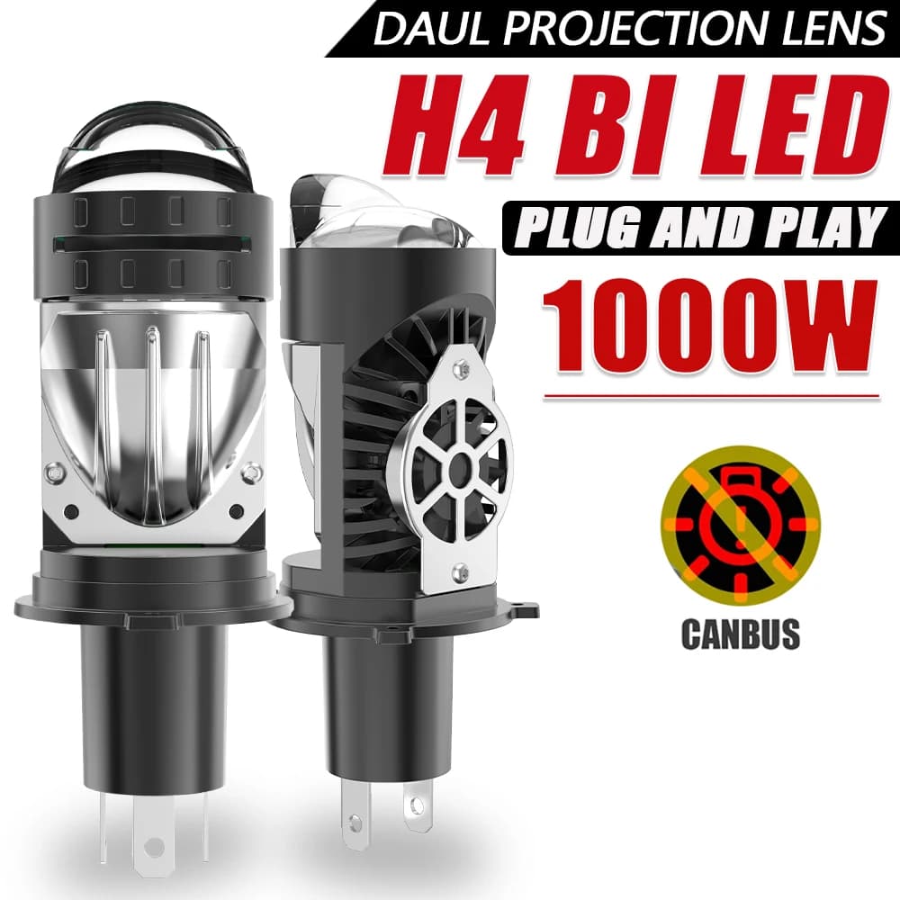 H4 Bi Lenti Led Lampadine per fari per auto CANBUS Aoto/Moto Turbo Lampade Hi/Lo Fascio Mini proiettore wireless Faretti Plug & Play 12V 24V