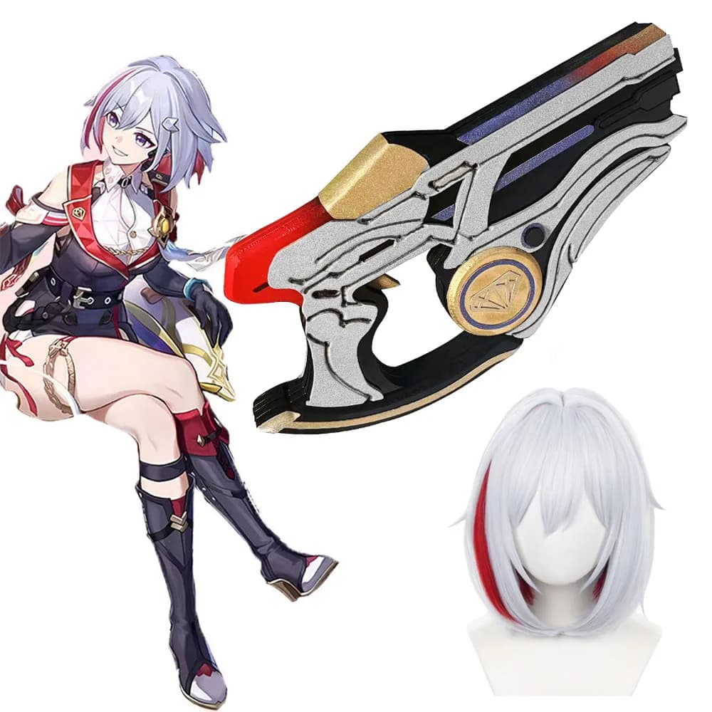 Gioco Honkai Star Rail Topazio Puntelli Cosplay Pistola Anime Carnevale Halloween Party Accessori per giochi di ruolo Parrucca resistente al calore