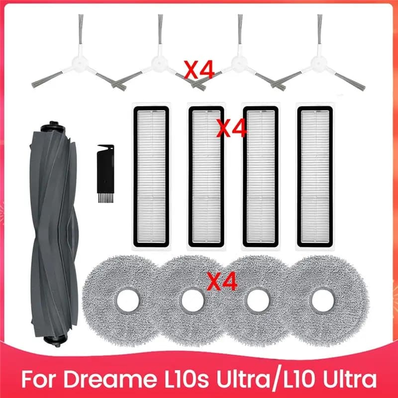 A33Z-Per Dreame L10s Ultra/L10 Ultra, compatibile con Robot Vacuum X20+ Plus, spazzola principale, spazzola laterale, filtro HEPA, accessori e ricambi.