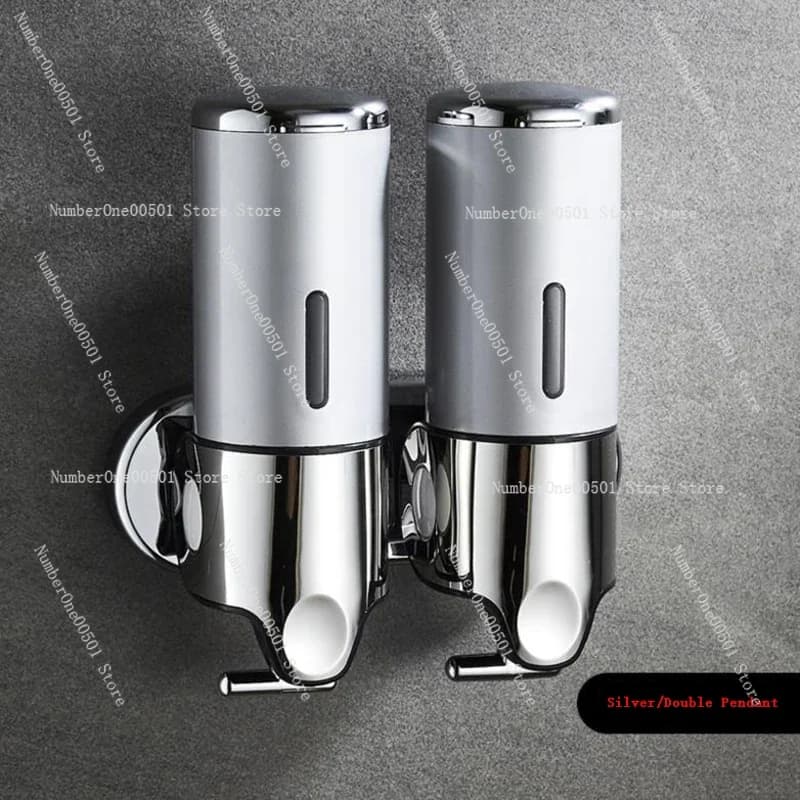Wall Mounted Shower Dispenser Set -Stainless Steel Hand Soap Dispenser Shampoo Dispenser for Shower Wall 450mlX2
