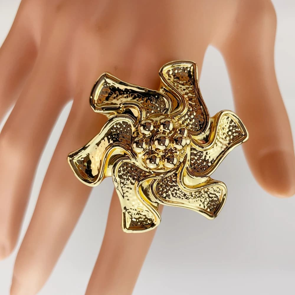 Anello da festa oversize alla moda Yuminglai, leggero, da donna, con consegna gratuita, anello nuziale grande e vistoso, idea regalo FHK28162