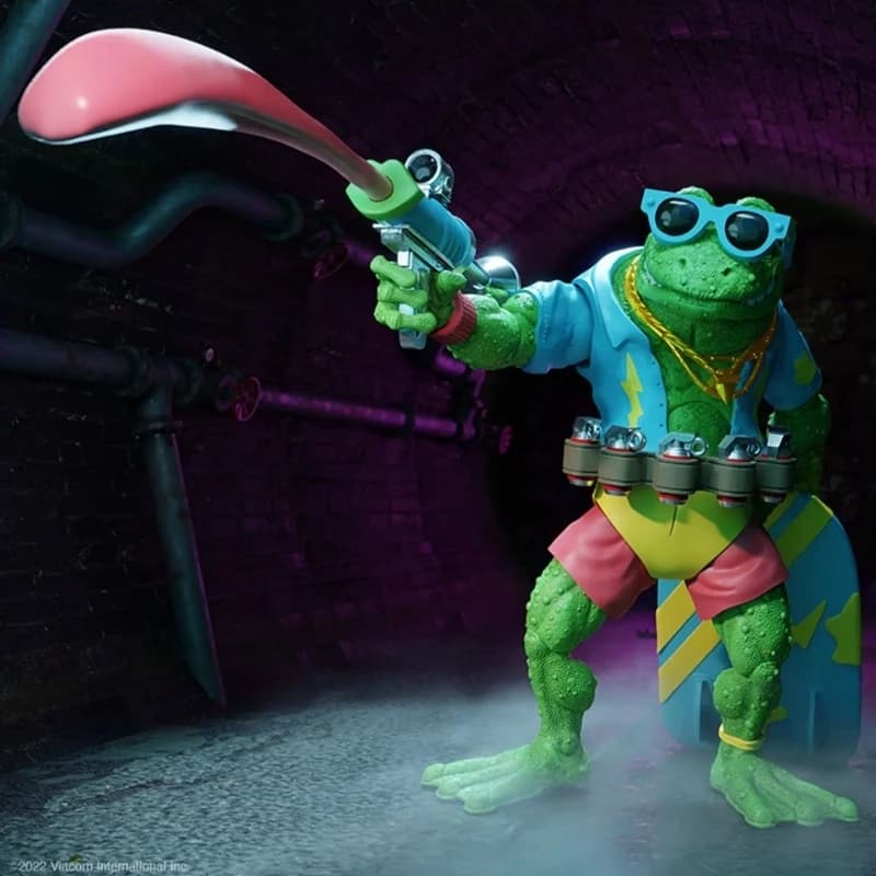 Super7 Tartarughe Ultimate Wave 8 Anime Genghis Frog Robot Rocksteady Raphael Shredder Action Figure Collection Modello Regalo