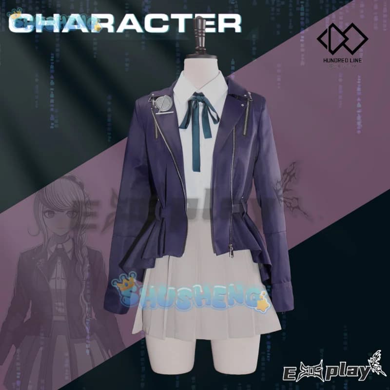 HUNDRED LINE -Ultima Accademia di Difesa- Kirifuji Nozomi Costume Cosplay Halloween JK Uniforme Cappotto Gonna Camicia Cravatta Campus Donna Set