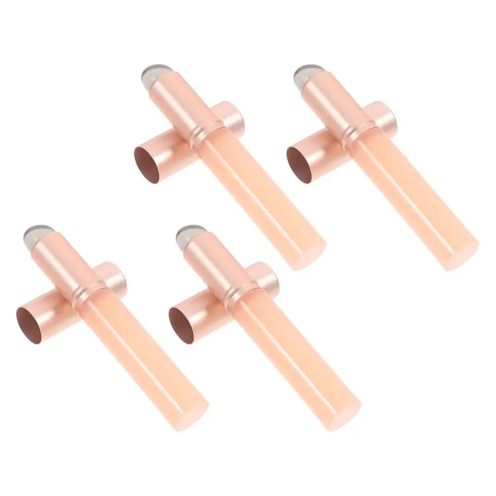 4Pcs Portable Lip Brushes Comfortable to Hold Makeup Brush for Outdoor Travel Lipstick Application Lip Gloss Applicator