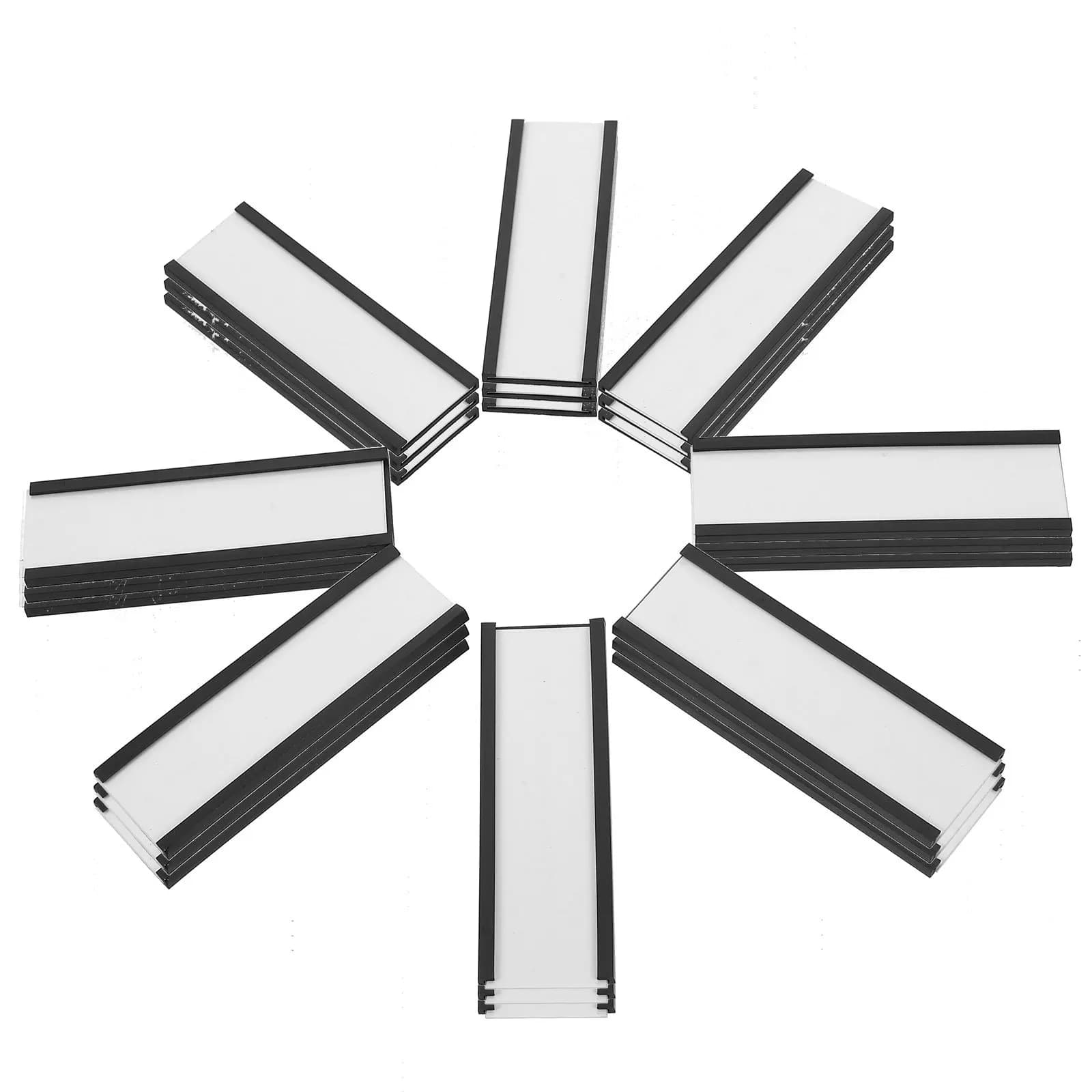 Portaetichette magnetico a canale da 30 pezzi, robusto e pratico per l'organizzazione degli scaffali del magazzino, porte, armadietti, etichetta magnetica per scaffali