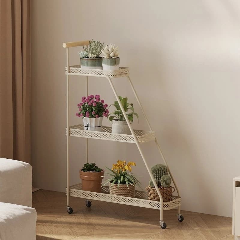 Scaffale per piante da balcone Decorazioni da giardino Supporto mobile per fiori Scaffali in metallo Scaffale per vasi da fiori Mobili da giardino per esterni per la casa