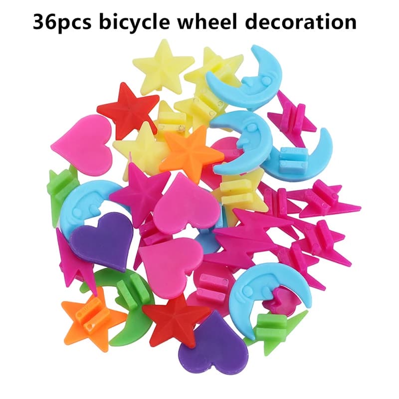 Perline per raggi Decorazione ruota per bicicletta Clip per raggi per bicicletta Clip rotonde per bicicletta