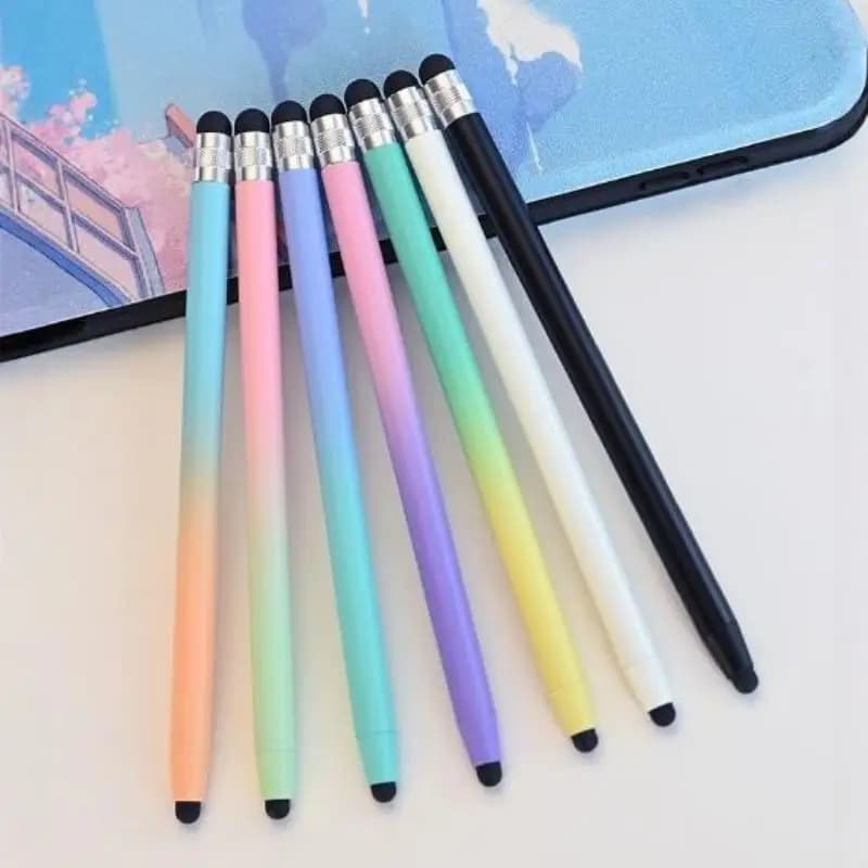 NEW Dual Tips Mesh Fiber Capacitive Stylus Touch Pen Smooth Drawing Writing Tool Universal For Tablet Mobile Phone Touchscreen