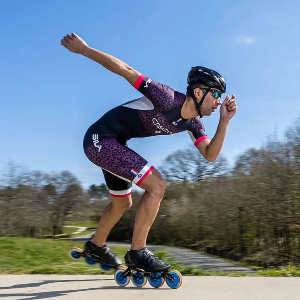 Sila Men Tri Suits Abbigliamento da corsa Atleta professionale Triatleti Allenamento o Medium Skate Competition Pattinaggio a rotelle Tri Suit