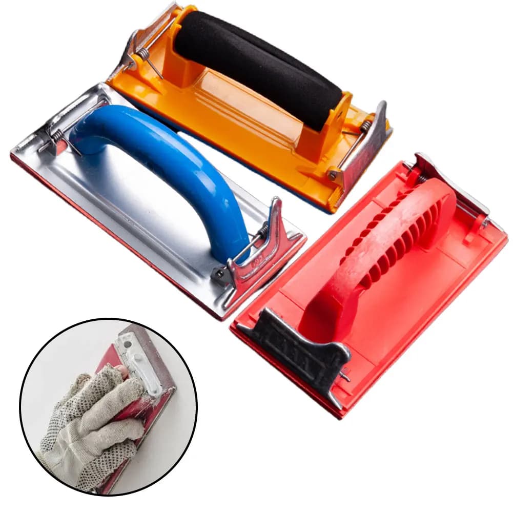 1pc Sandpaper Holder Grinding Polishing Tool hand sander Woodworking Abrasive Tool Wall Sand Board Wi/ Metal Clip for wood metat