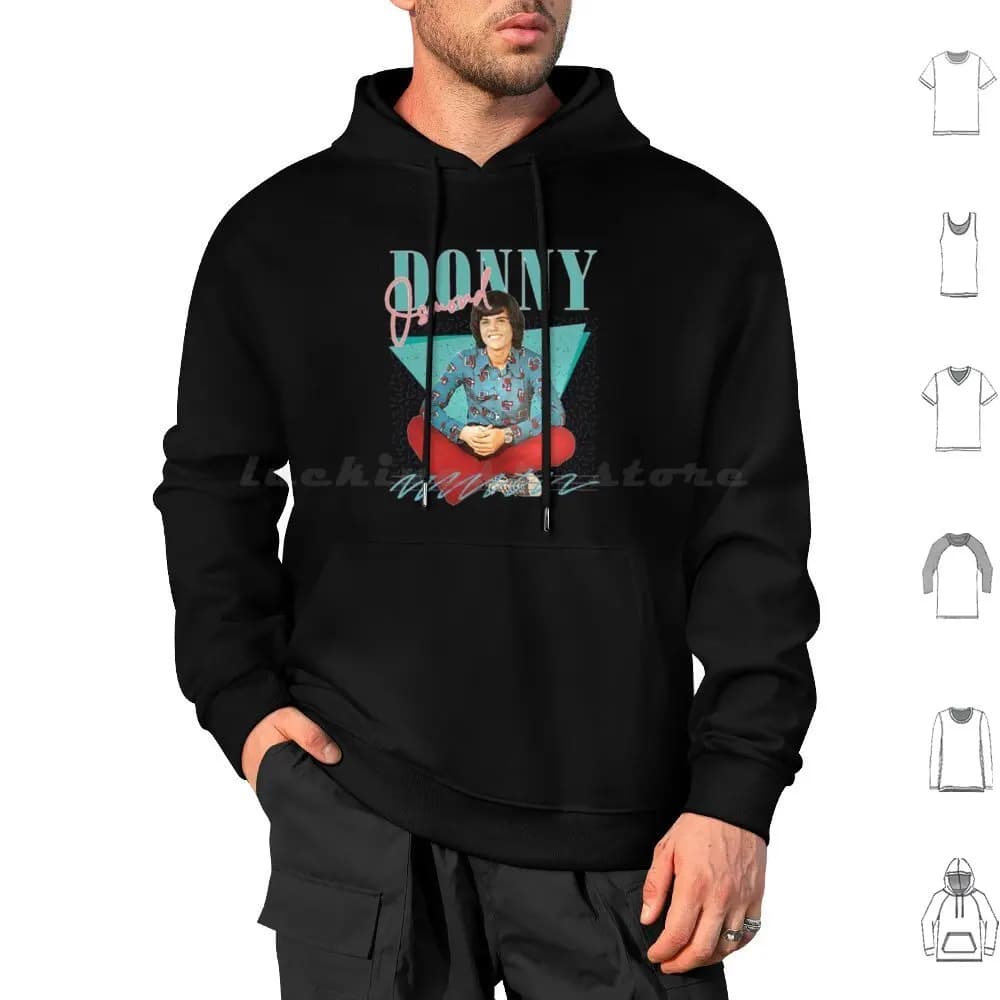Donny Osmond Retro Estetico Fan Design Felpe con cappuccio Manica lunga Donny Osmond anni '70 Kid anni '70 Cultura pop Stile anni '70 Lavato ad acido