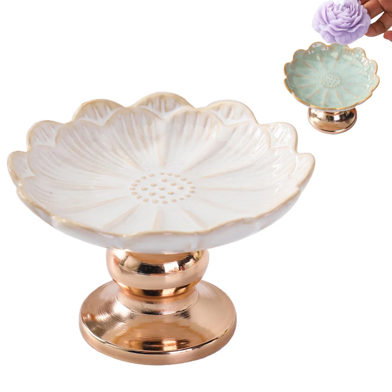 Portacandele alti in ceramica, portacandele rustico ed elegante, centrotavola da tavolo per soggiorno, cabina e camera da letto
